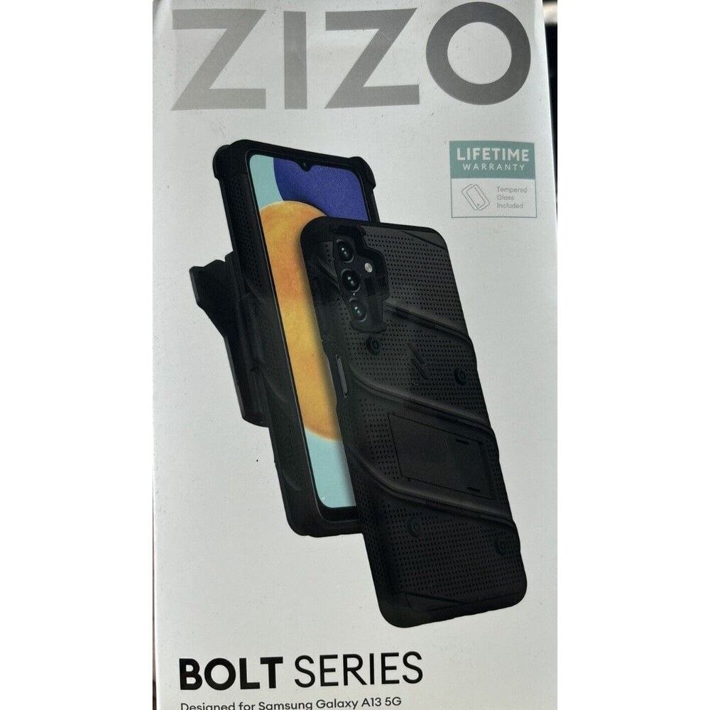 ZIZO Bolt Samsung Galaxy A13 / A13 5G Holster Case Tempered Glass, Kickstand